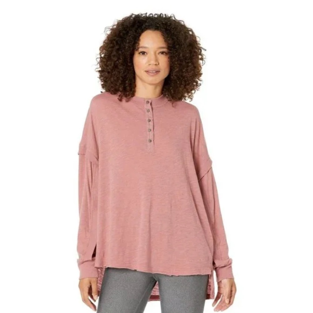 Free People - One Up Long Sleeve Mauve Merlot